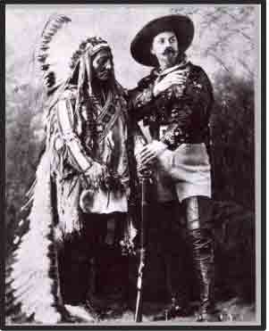 Sioux Chief Sitting Bull with Frontiersman and Showman Buffalo Bill Cody