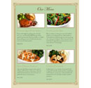 A menu treatment by Izabell Fitzwater
