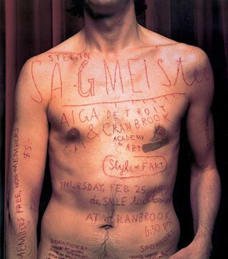Poster for AIGA lecture by Stephan Sagmeister