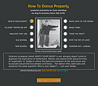 Website by Ze Frank - How To Dance Properly
