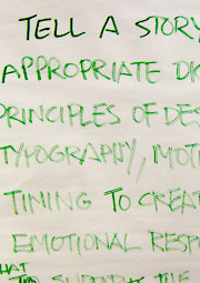 Learning objectives written on paper