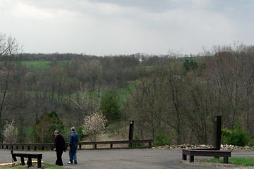 Looking over the hills from the Inn at Honey Run