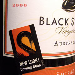 Black Swan label that says coming soon