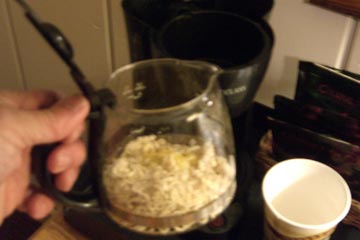 Ramen noodles in coffeemaker