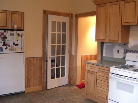 Kitchen, looking toward hallway