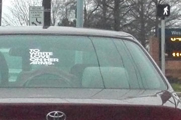 The words "To Write Love On Her Arms" on a car window