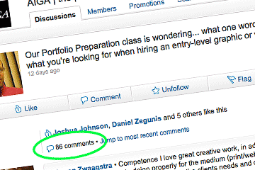 screenshot of LinkedIn discussion board