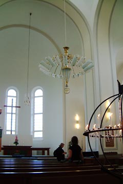 Interior of Lutheran church on island