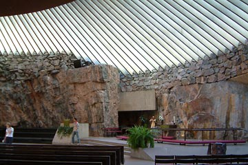 Interior of church in the rock