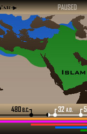 Screenshot detail of History of Religion map