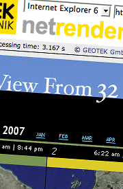 Screenshot of Net Renderer display of website