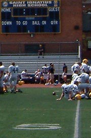 Football practice at St. Ignatius field