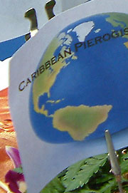 College meetings; innovative menu - August 21, 2007 Caribbean pierogis in a chafing dish
