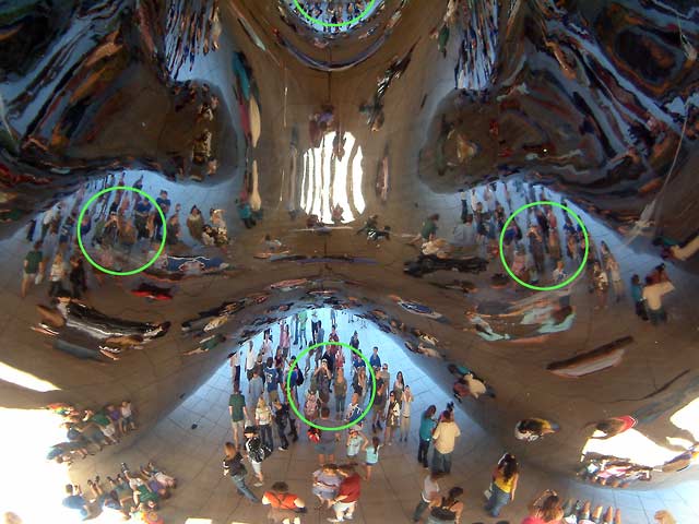 Shot of inner reflective surface of "the bean"