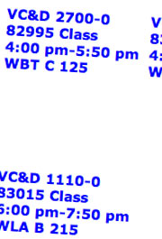 Al's first day of class - August 29, 2007 Al's class schedule for Weds.