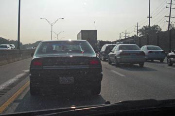 Cars on highway, rush hour