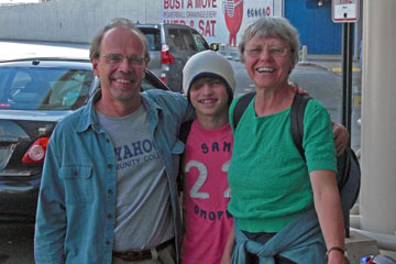 Al, Joanne and X at the Cleveland airport