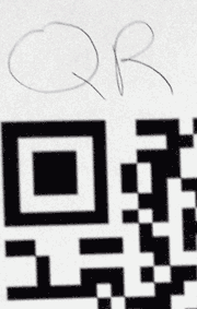 QR code printed on flyer