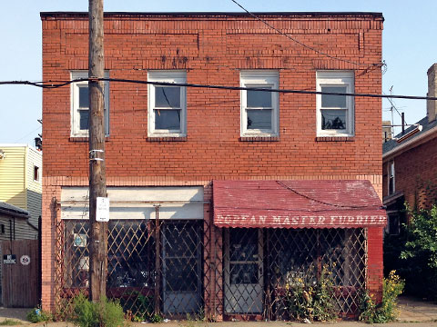 Brick storefront on Lorain Avenue