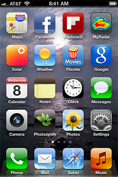 Al's iPhone home screen