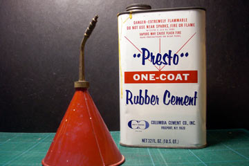Rubber cement bottle