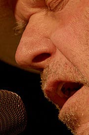Extreme close-up of Neil Young's face