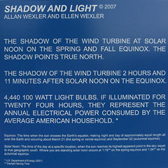 Sign on wind turbine