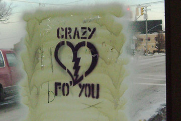 Graffiti saying "Crazy Fo' You"