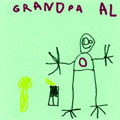 Kid's drawing of Grandpa Al