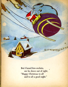 Last page from Night Before Christmas book