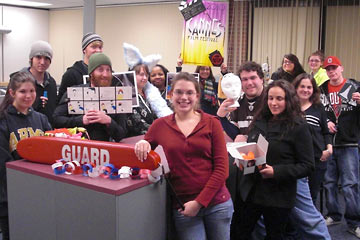 Group photo of students in the Intro to Visual Communications class