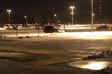 Al's PT Cruiser in a nearly-empty parking lot