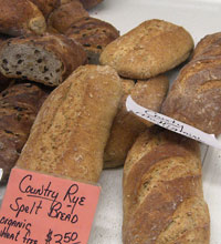 Loaves of bread on display at Nancy's