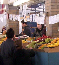 Vegetable vendors at the West Side Market