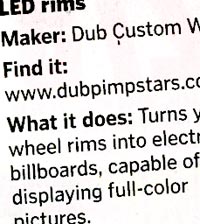 Article about LED wheels