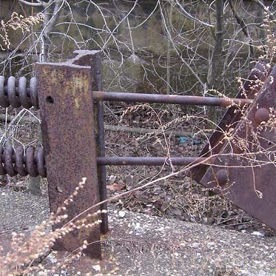 Rusted springs and cables