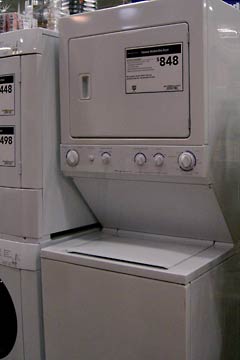 Stacked washer-dryer combo