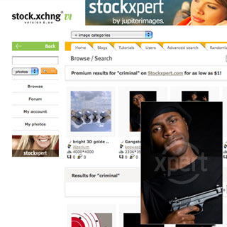 Same photo of black man with gun as in other picture