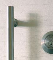Detail of metal door handle