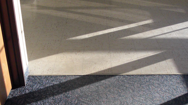 Shadows on floor and walls