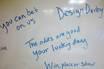 Words on whiteboard: Bet on