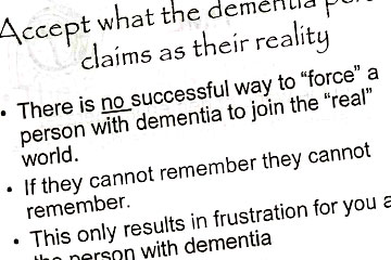 Guidelines for dealing with dementia
