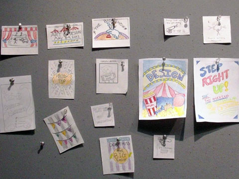 Sketches using a circus theme
