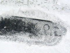 Dad's grave in the snow