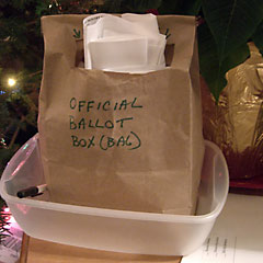 Official Ballot Box (Bag) for the election
