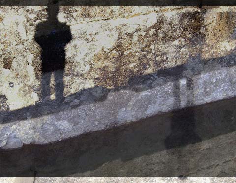 Shadow of person on wall