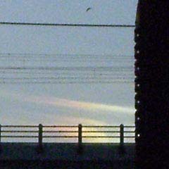 Rainbow-like colors in a patch of clouds