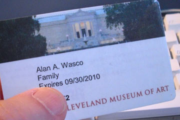 Cleveland Museum of Art membership card