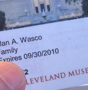 Museum of Art membership card