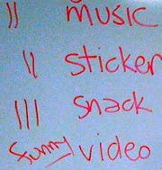 Close-up of wrting on whiteboard